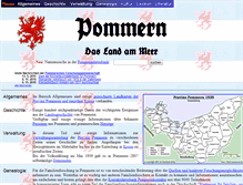 Tablet Screenshot of hinterpommern.de